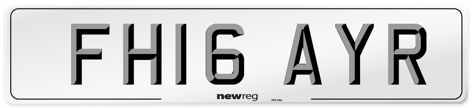 FH16 AYR Number Plate from New Reg